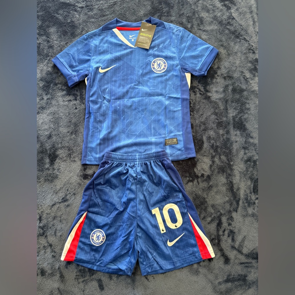 Chelsea 2025/26 Home  kids soccer Jersey set #NWT #Palmer 10 #Size 20-28